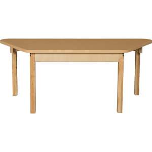 Trapezoid Laminate Classroom Table w/ Hardwood Legs (60x30")