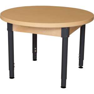 Round Adjustable Height Laminate Classroom Table (36" dia.)