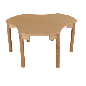 Union Collaborative Classroom Table, Hardwood Legs (44x48”)