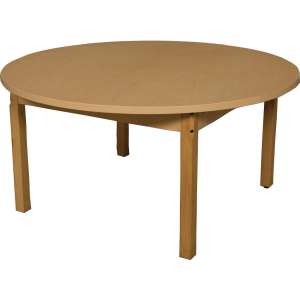 Round Laminate Classroom Table w/ Hardwood Legs (48"dia)