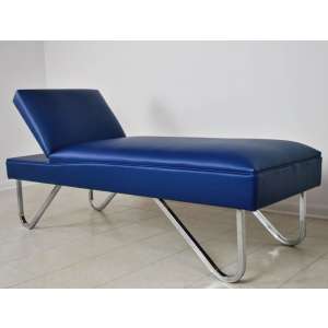 Recovery Couch with Adjustable Headrest, Chrome Legs