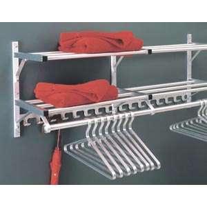 Wall Mounted Coat Rack with 2 Hat Shelves and Hooks (6')