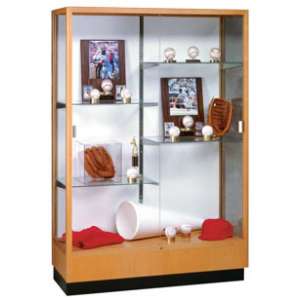Heritage Trophy Cabinet in Hardwood w/ Mirror (48"Wx70"H)
