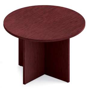 Round Top Table with Bull-Nose Edge & X-Base (48"dia.)