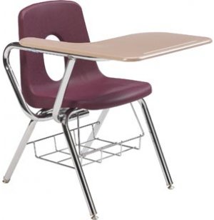 Tablet Arm Chair Desk - Hard Plastic Top