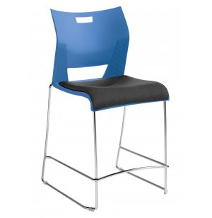 Duet Counter Stool with Upholstered Seat