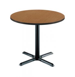 Deluxe Round Cafe Table with X-Base