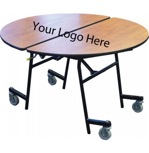 Stow-Away Folding Round Cafeteria Table