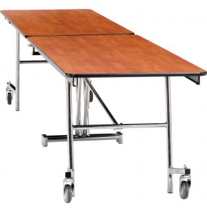 Folding Cafeteria Table - Plywood Core, Chrome