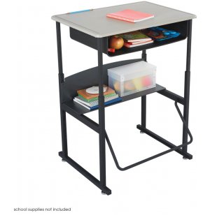 AlphaBetter Sit/Stand Desk - Standard Top, Bookbox, 28