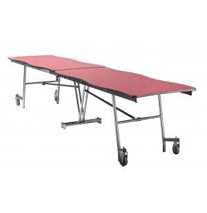 Swerve Cafeteria Table - 8’, MDF, ProtectEdge, Chrome