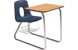 Poly Student Combo Sled Base Chair Desks