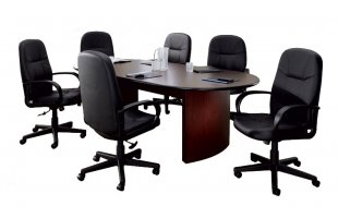 Curved Flush Base Conference Tables with Laminate Edge