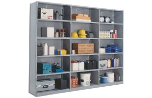 Clipper Industrial Metal Shelving with Closed Shelves