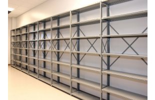 Clipper Industrial Metal Shelving with Open Shelves