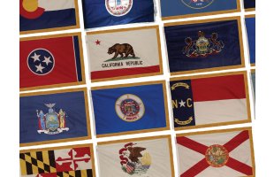 Indoor USA and State Flags