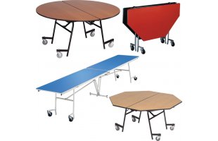 Stow-Away Mobile Folding Tables