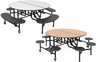 Palmer Hamilton Round Mobile Cafeteria Tables