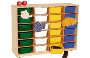 Mobile Cubby Storage with 24 Cubbies