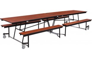 Mobile Cafeteria Table Fixed-Bench Units