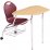 Shows <a href= inhttp://www.hertzfurniture.com/Student-Chair-Desks--Petal-Unity-Combo-Desk--11464--mo.html in>PET-2958C</a> with Casters. This model, PET-2958 does not come standard with casters.