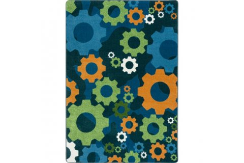 Joy Carpets Makerspace Shifting Gears Rugs