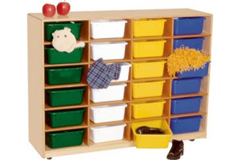 Mobile Cubby Storage with 24 Cubbies