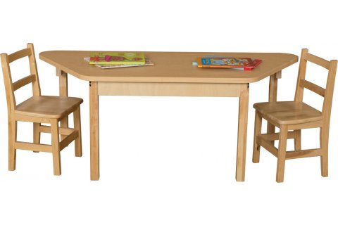 Laminate Classroom Tables with Hardwood Legs by Wood Designs
