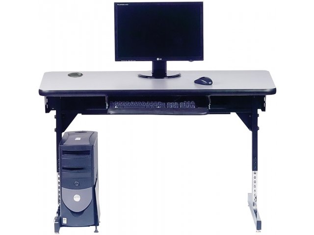Shown with optional wire management and keyboard tray; computer system not included.