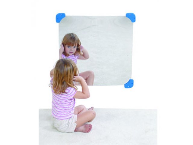 Square Child Safe Classroom Wall Mirror, Child Safe Wall Mirror