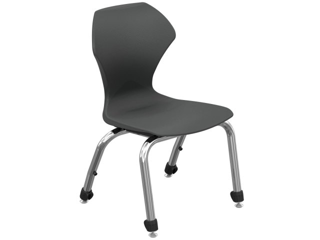 Shown with chrome frame. This chair has a gray powder-coat finish.