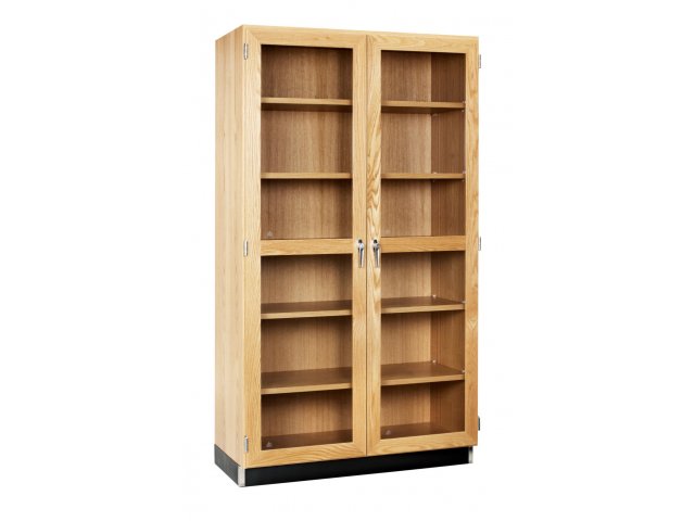 Lab Storage Case With Glass Doors 36, Skinny Bookcase With Glass Doors