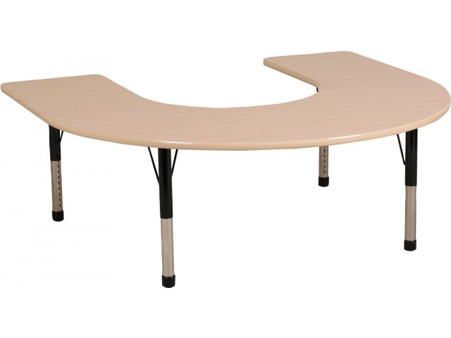 Adjustable Height Horseshoe Classroom Table 60x66 Classroom Tables