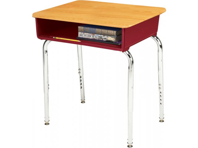Ee2 Adjustable Height Open Front School Desk Woodstone Edg 100ws