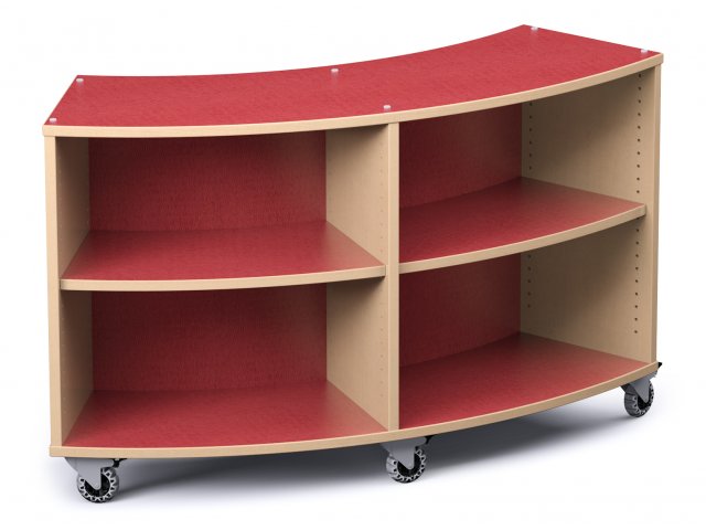 Palette Radius Mobile Library Shelving, Russwood Library Shelving
