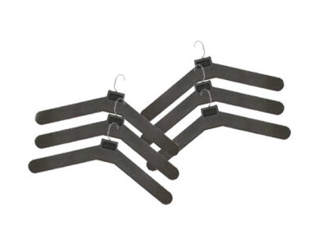 Plastic Hangers with Mini Metal Hooks - Pack of 6 FIR-LOP-6, Coat Hooks &  Racks