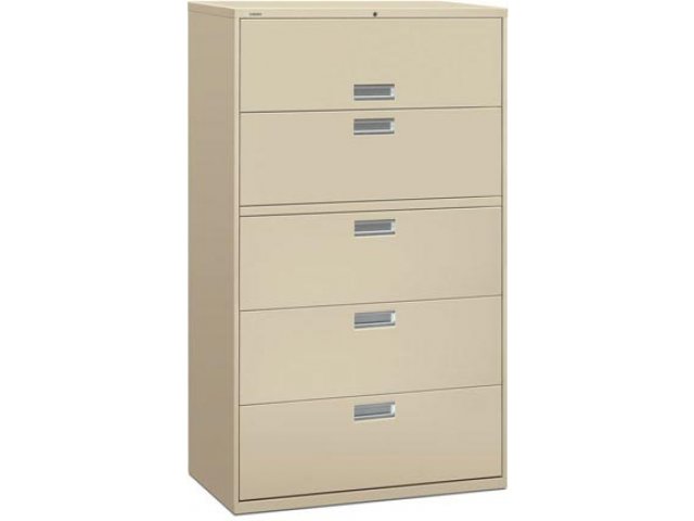 600 series 5 drawer lateral file cabinet hon-695, metal file cabinets
