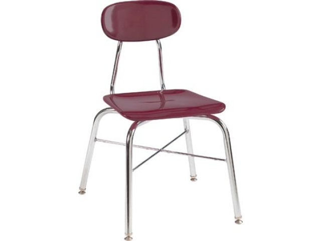 Hard Plastic Stackable School Chair With X Brace 17 75 H