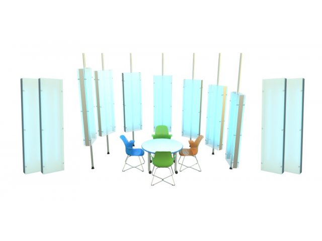 Kit also includes 6 Wall Art Panels.<br>Table and Chairs not included.