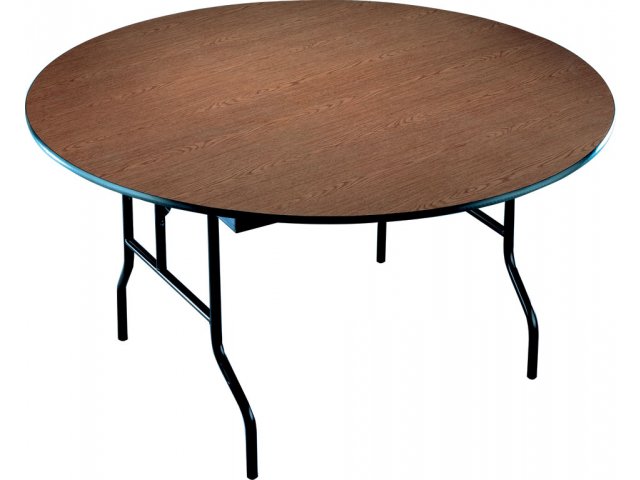 60 Round Plywood Folding Table Spt, Large Round Folding Table