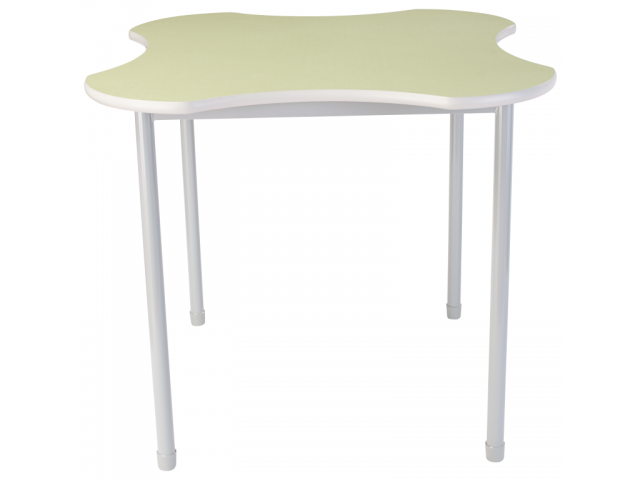 Fixed height table shown, in custom laminate. This product has adjustable height legs.