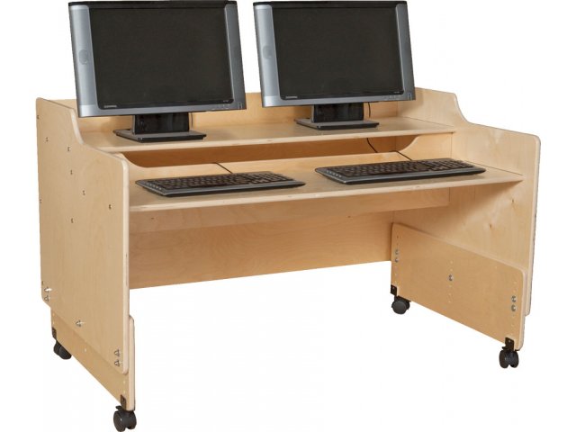 Mobile Classroom Computer Desk 48 W Assembled Children S