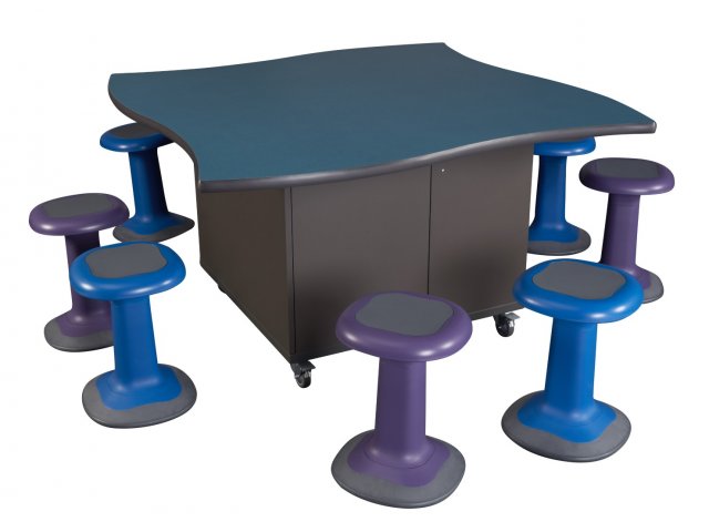 Shown with Squircle Stools