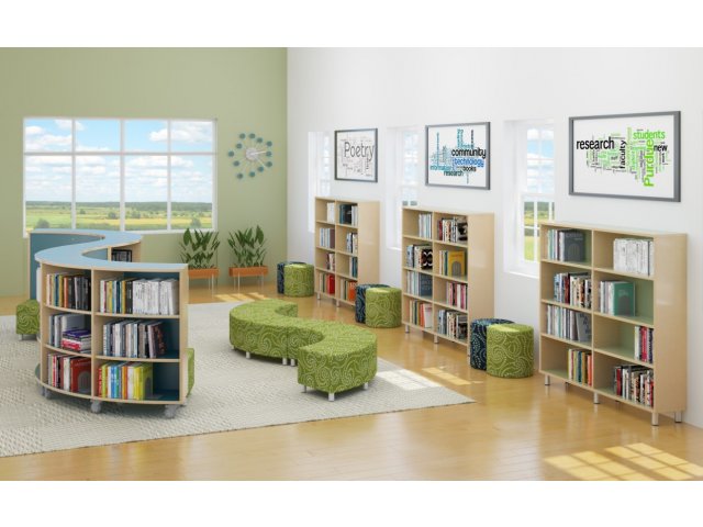 Palette Envision Library Shelving 63, Russwood Library Shelving
