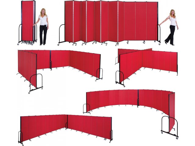 Screenflex Partitions can be configured many ways.
