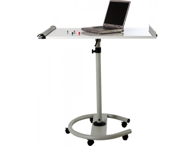Flip-Top mechanism transforms the presentation board into a seated height table.