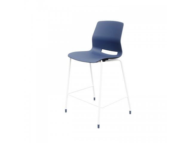 Shown in Counter size with Navy Blue seat and White frame