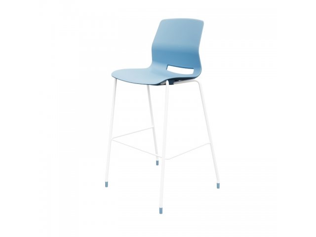 Shown in Bar size with Sky Blue seat and White frame