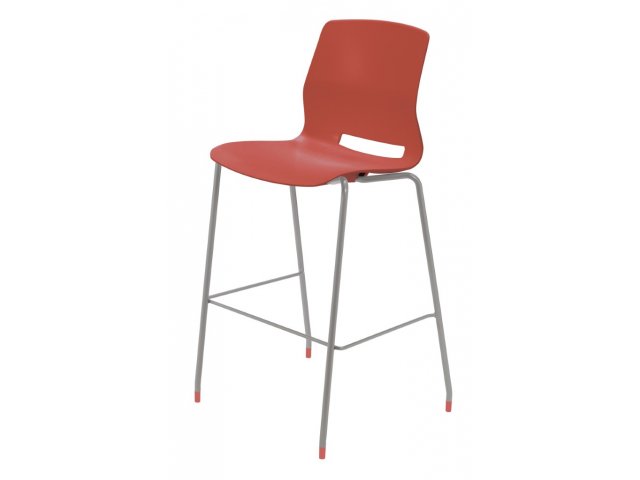 Shown in Bar size with Coral seat and Silver frame