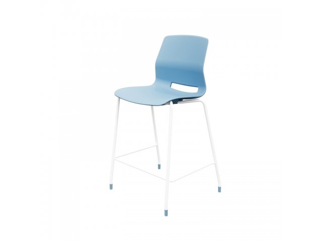 Shown in Counter size with Sky Blue seat and White frame